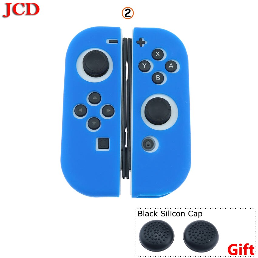 JCD For Nintend for Switch Controller Gamepad Joystick Silicone Case For Nintendo for Switch NS Black Silicon Cap: No2