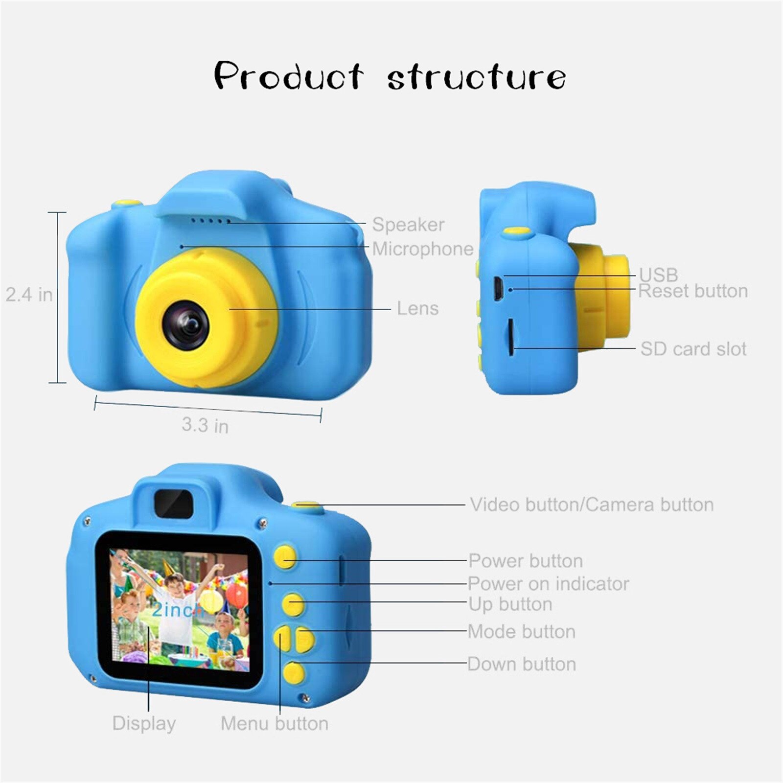 Speelgoed Voor Kinderen Digitale Camera Kinderen Digitale Camera 2.0 Lcd Mini Camera Hd 1080P Kinderen Camera dzieci Juguetes