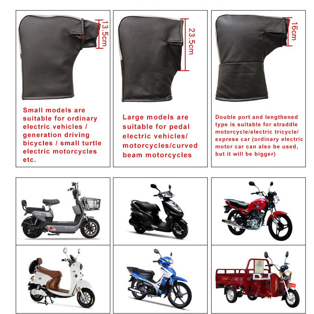 Winter Motorfiets Stuur Handschoenen Thermische Winddicht Waterdicht Met Reflecterende Strip Warm Motorbike Handle Bar Hand Cover Moffen