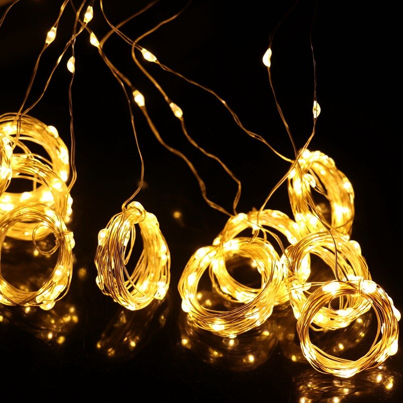 Usb julegardin led lys glædelig jul indretning til hjemmet julepynt juletræ navidad år