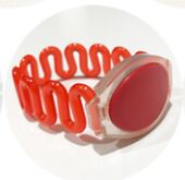 125khz RFID Cabinet locker wristbands sauna Resort Hotel waterproof bracelet with EM4100 chip: Red