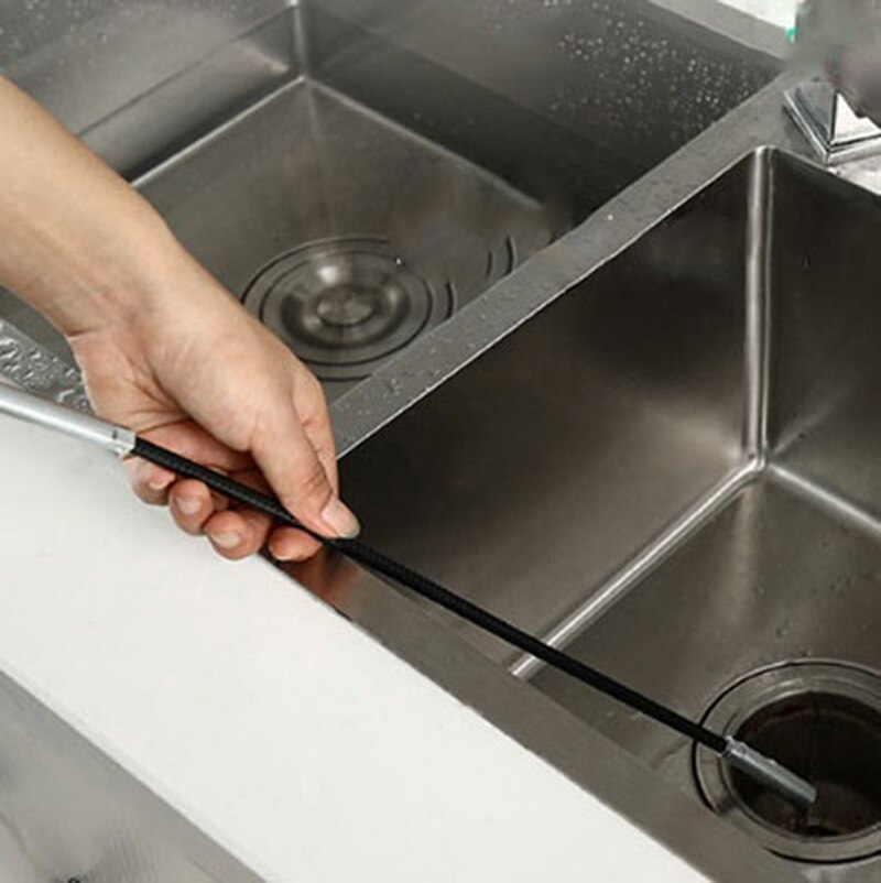 Iron Wire Drain Snake Sticks Clog Remover Cleaning Spring Pipe Dredging Tool