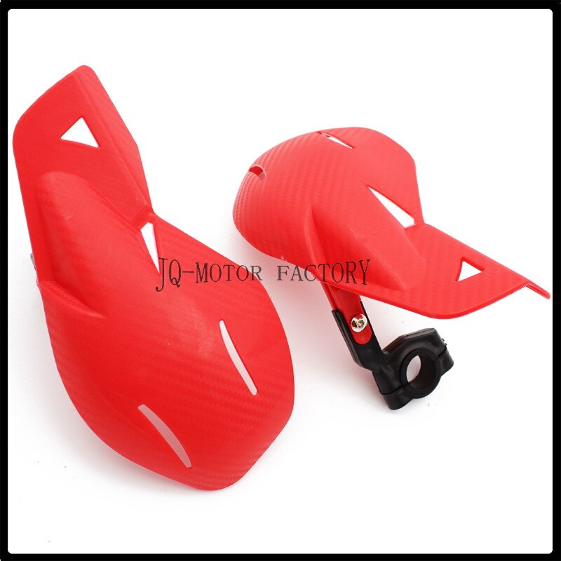 Motorcykel håndbeskyttere håndbeskyttere beskyttere motorcykel motocross universal 22mm bar beskyttelse styr beskyttelsesskærme: Rød