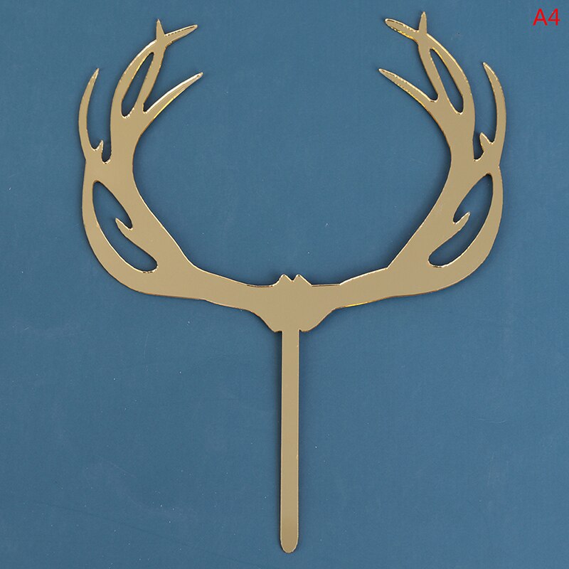 1PC Merry Christmas Cake Flag Topper Acrylic Cake Card Inserting Party Cake Decoration Christmas Plug-in party Supplies: 4