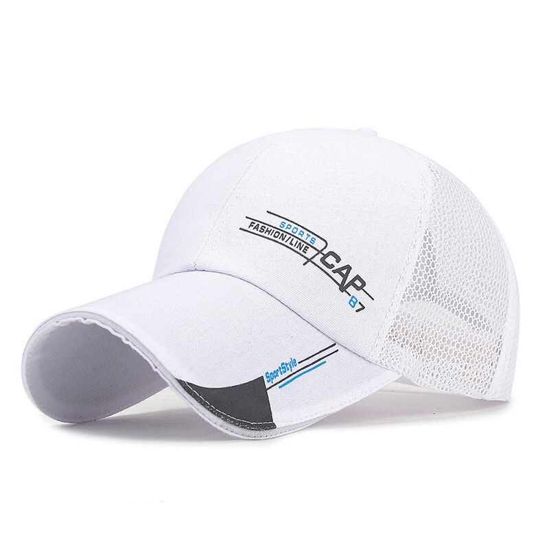 Summer Baseball Caps Men Letter Mesh Caps Women Men Breathable Unisex Hat Outdoor Hip-Hop Bone Gorras Cap Sun Hat: White