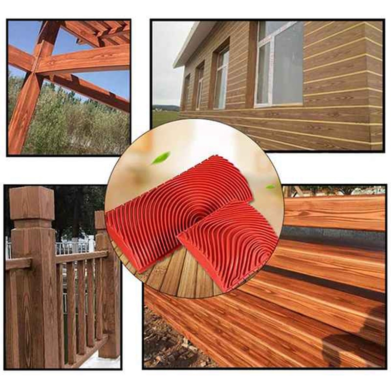 6Pcs Wall Texture Art Painting Tool Set Wood Graining Painting Tool Art Wallpaper Imitation Wood Grain Tool
