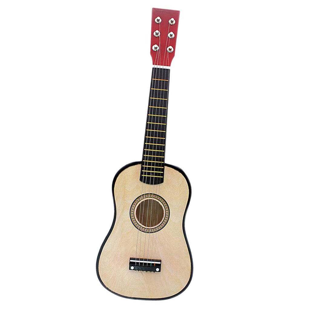 Solid Wood 23inch Acoustic Folk Guitar Mini Stringed Instrument for Beginners Children Students