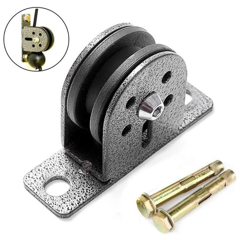 1Pcs Fitness Fixed Pulley, Wire Rope Guide Wheel, Steel Wheel Fixed Bearing Pulley Block