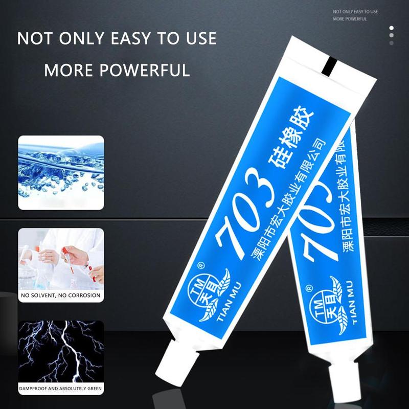 1pc 703/708Silicone Rubber White Insulation Temperature-resistant Sealant Electronic And Electrical Waterproof Sealant