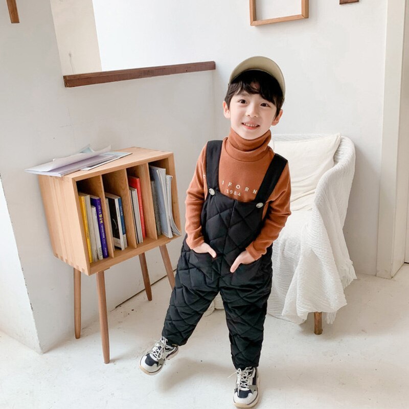 Jongens Meisjes Jumpsuit Overalls Baby Jongens Meisjes Effen Bib Broek Herfst Winter Warme Broek Kids Peuter Casual Broek