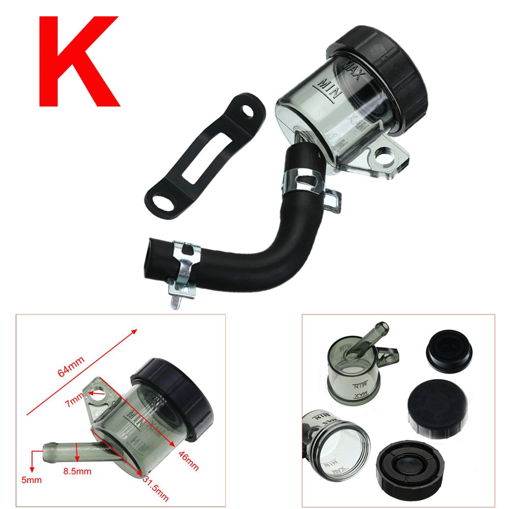 Universale Del Motociclo Leva Freno Serbatoio Olio Freno A Piede Cilindro maestro Tazza di Olio Bottiglia di Fluido Serbatoio sporco bicicletta scooter Pitbike: bianca