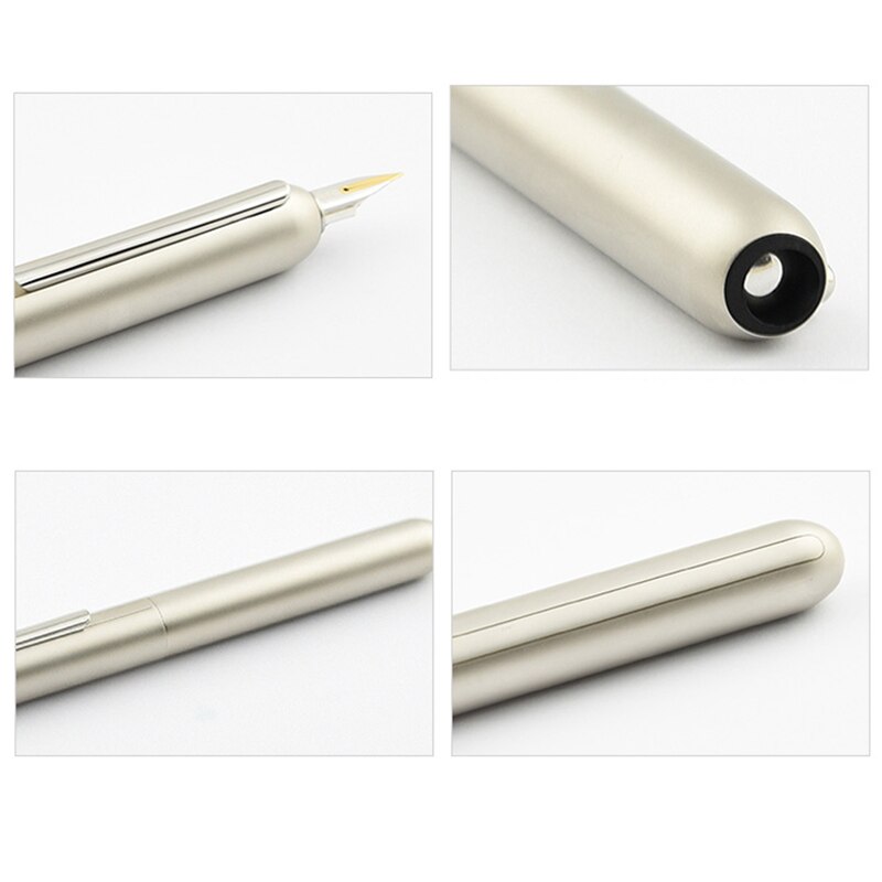 Red Dot Award LM Dialog Focus 3 Fountain Pen Black Titanium 14K Gold Tip Nib Ink Retractable Pens