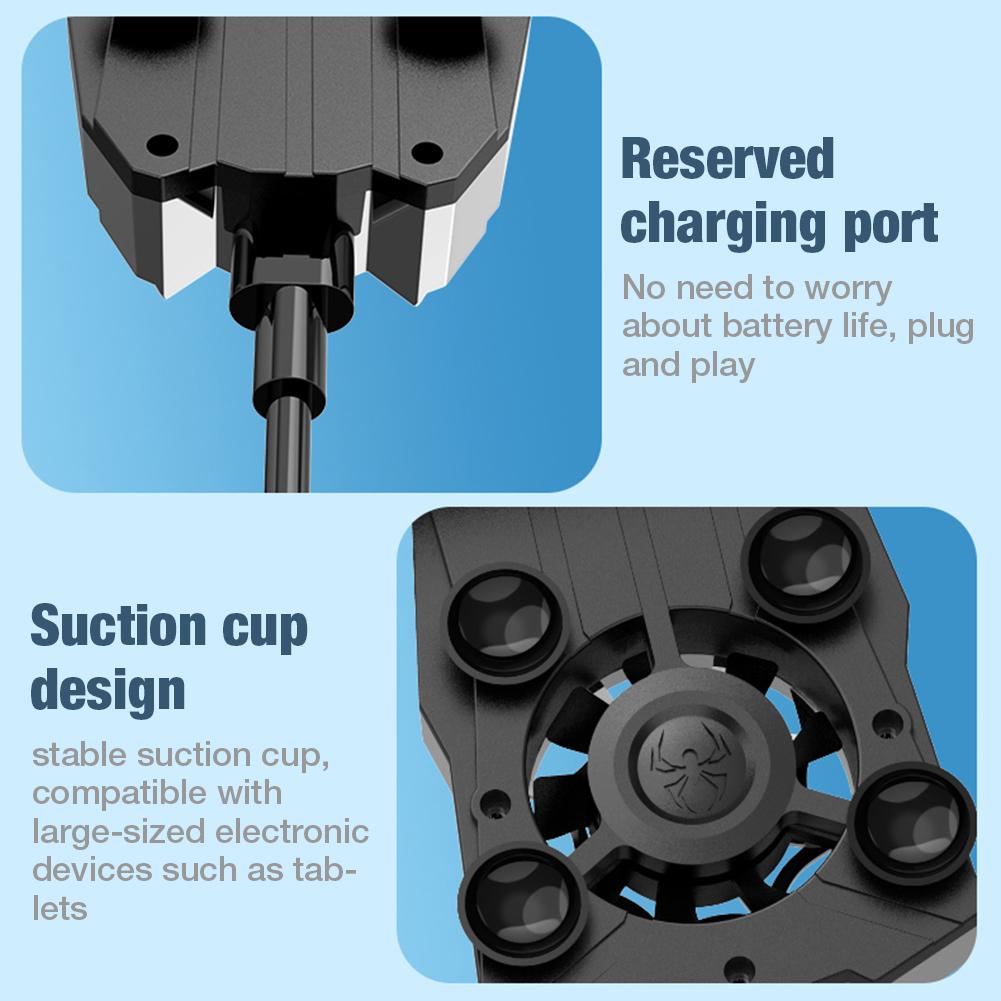 Gaming Mobile Phone Radiator Gaming Universal Phone Cooler Fan Suction Cup Holder Heat Sink For iPhone Samsung Huawei