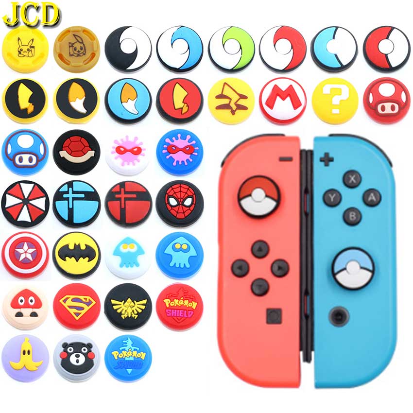 JCD-2 uds. De silicona analógica, Thumb Stick Grip, gorra Pulgar, Joystick, funda para Nintendo Switch NS