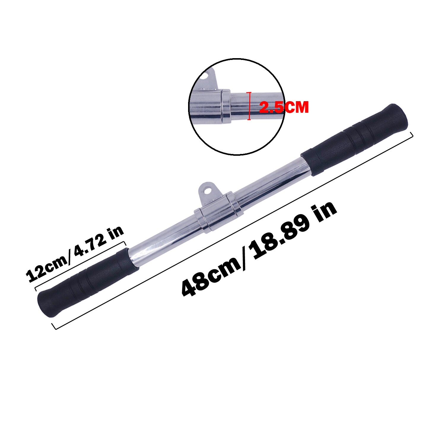 LAT Pull Down Bar Gym Rotating Straight Bar for Cable Machine Attachments Rowing Workout Biceps Strengthen Training Equipment