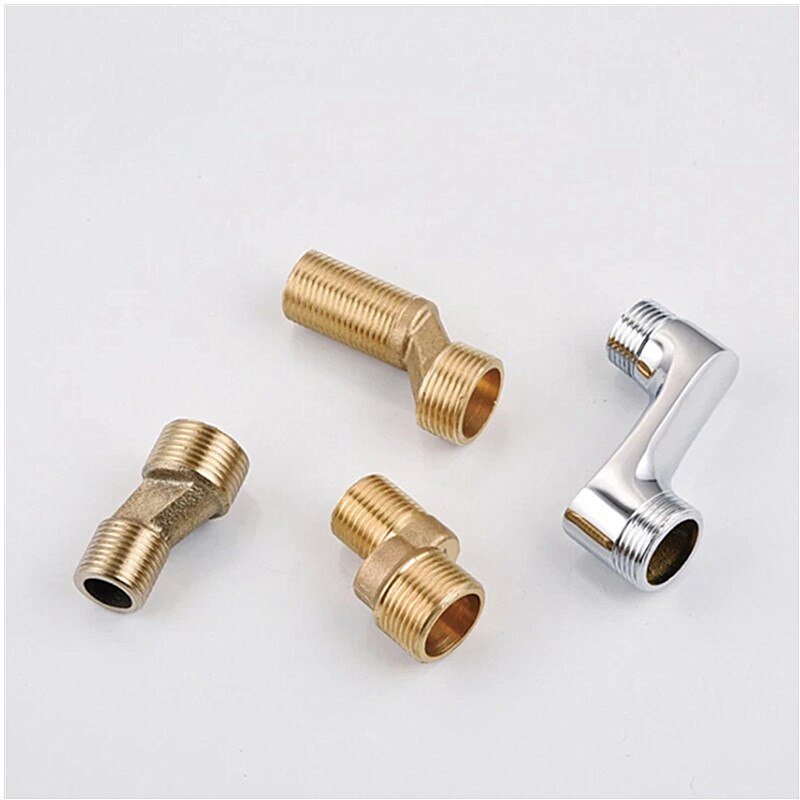 Douche Kraan Verstelbare Adapter Massief Messing Rvs Wandmontage Vervanging Hoekstopkraan Keuken Badkamer Accessoires