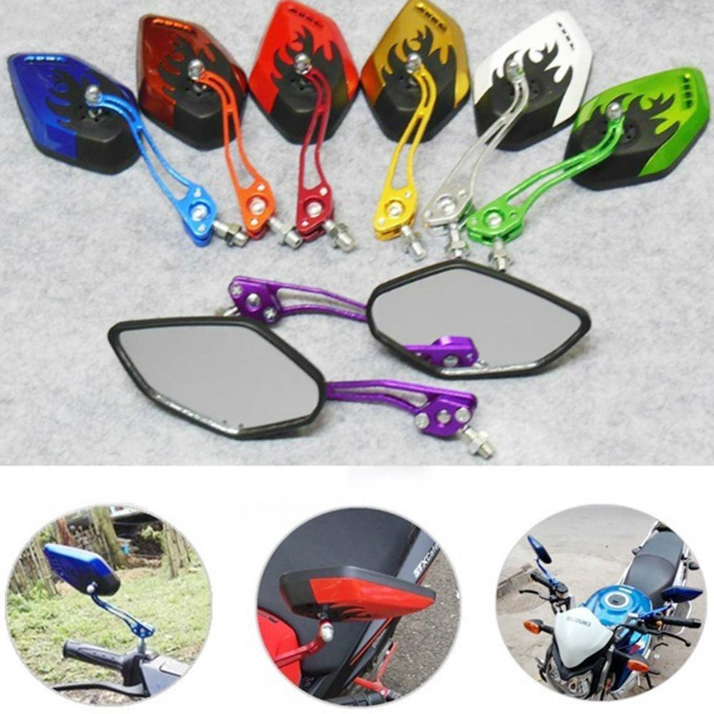 2Stck/einstellen 360 Grad Drehung Universal- Motorrad Rückspiegel Motorrad Rolle Rückansicht Seiten Zurück Spiegel 8 / 10mm