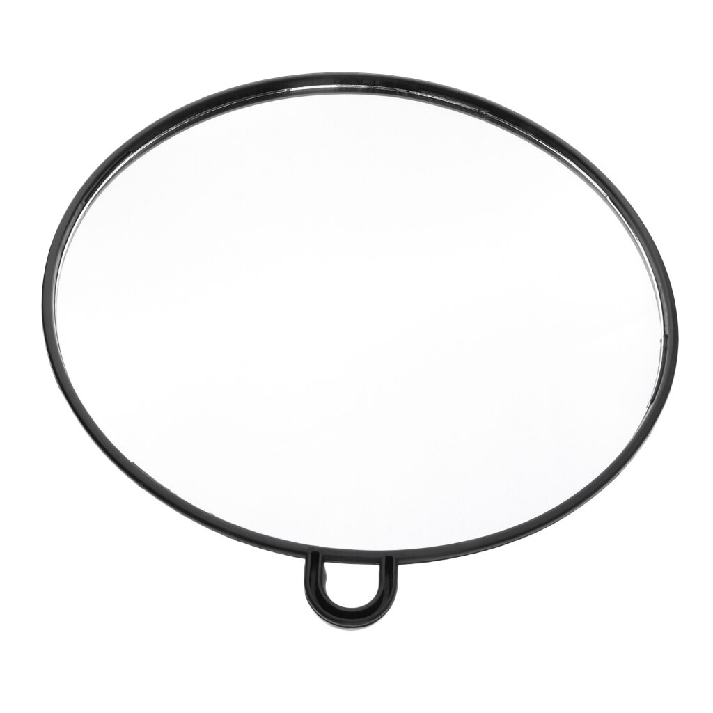 Black Hairdressing Hand Held Mirror Large Round Salon Mirror