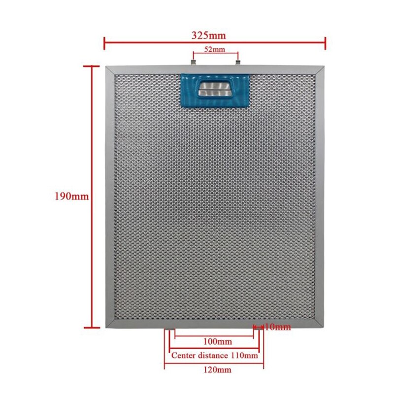 374X269 220X320 325X190 184X455 range hood filter Exhaust hood metal dust filter Cooker Hood Mesh Filter Metal Grease Filter