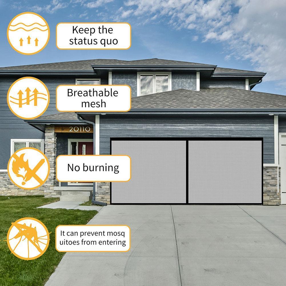 Double Garage Door Screen Magnet Bottom Insect Bug Gauze Mesh Screen Door C6Q3