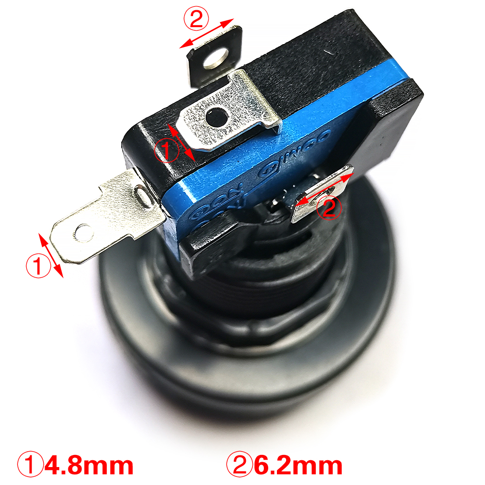 1 Stück 46 mm Druckknopf rund Momentanbeleuchtung beleuchtet LED Spiel Umschalter für Arkade Klaue Verkauf Maschine Flipper Teile