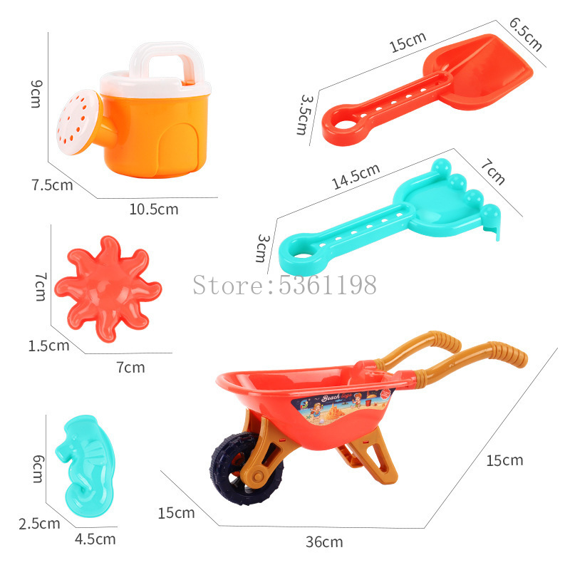 6 Teile/satz Baby Strand Spielzeug Sandkasten Spielzeug Für Kinder Sandkasten Sand Formen Sand Castle Werkzeug Warenkorb Schaufeln Eimer Outdoor Spielzeug für Kinder