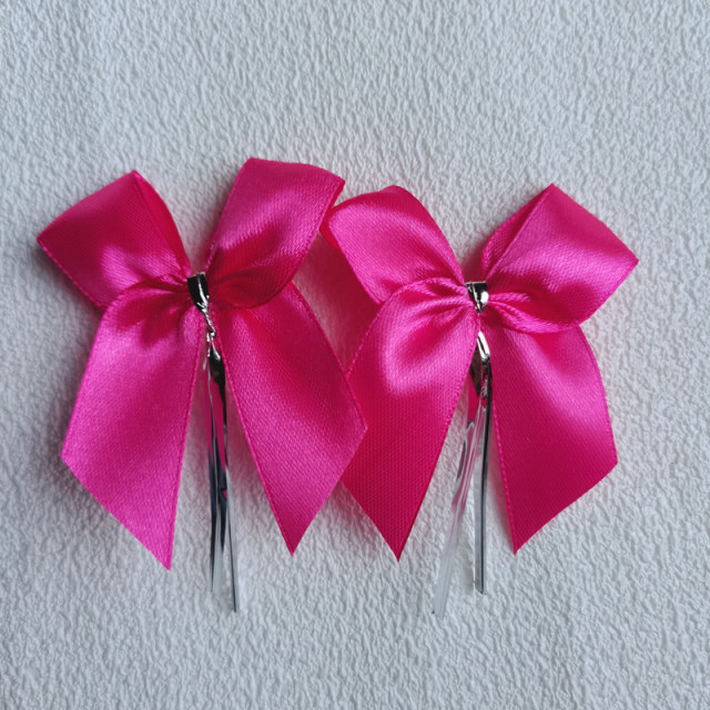 100pcs Multiple Colors Satin Ribbon Bowknot Sealing Wire Bakery Packing Birthday Party Bows For Wedding Decoration 6CM