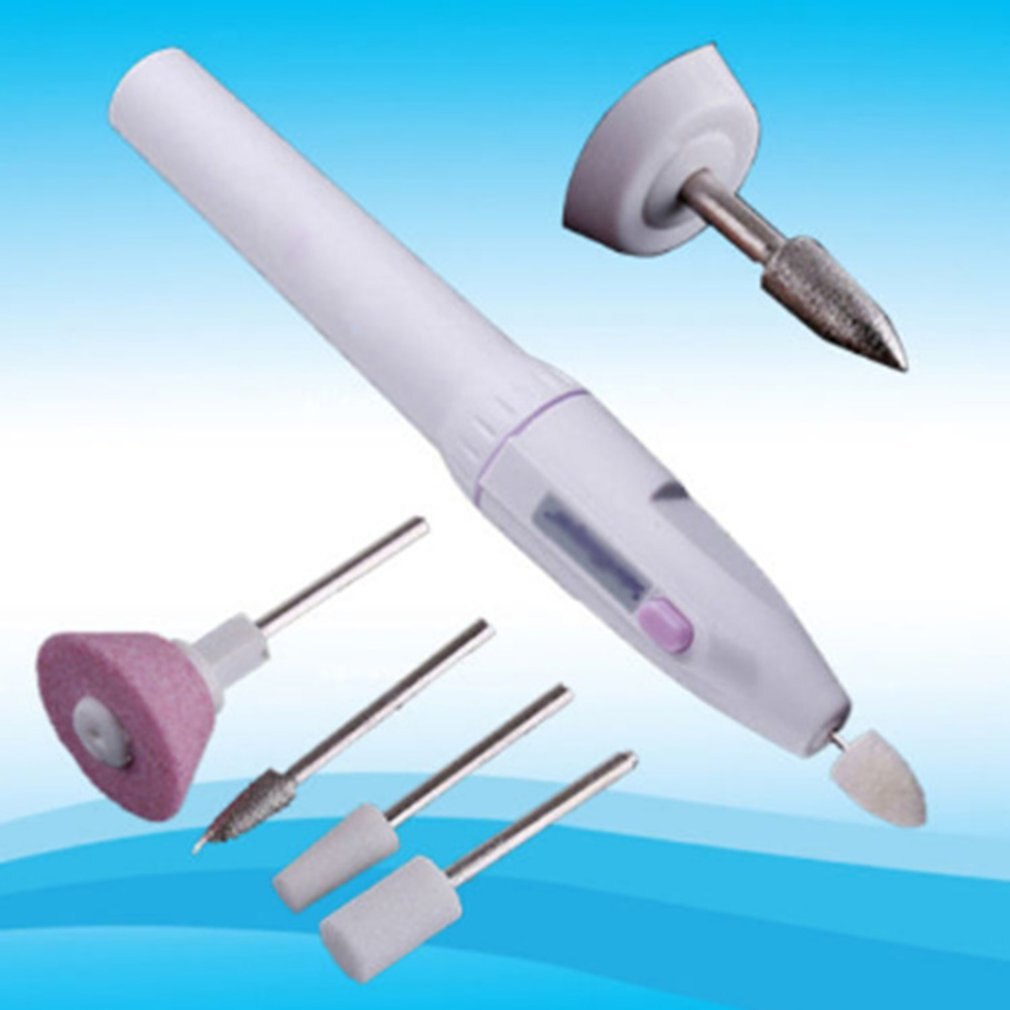 Mini 5 in- in-1 elektrische nagelboor pen pro, stille pedicure, manicuremachine, frees, vijl, polijst, nagelkunstgereedschap, snijder voor manicure