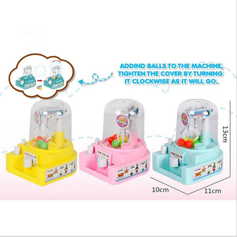 Mini Candy Grabber Catcher Mechanical Arm Small Ball Crane Machine Handheld Claw Arcade Crane Catch Toy For Kids Children Childr: yellow