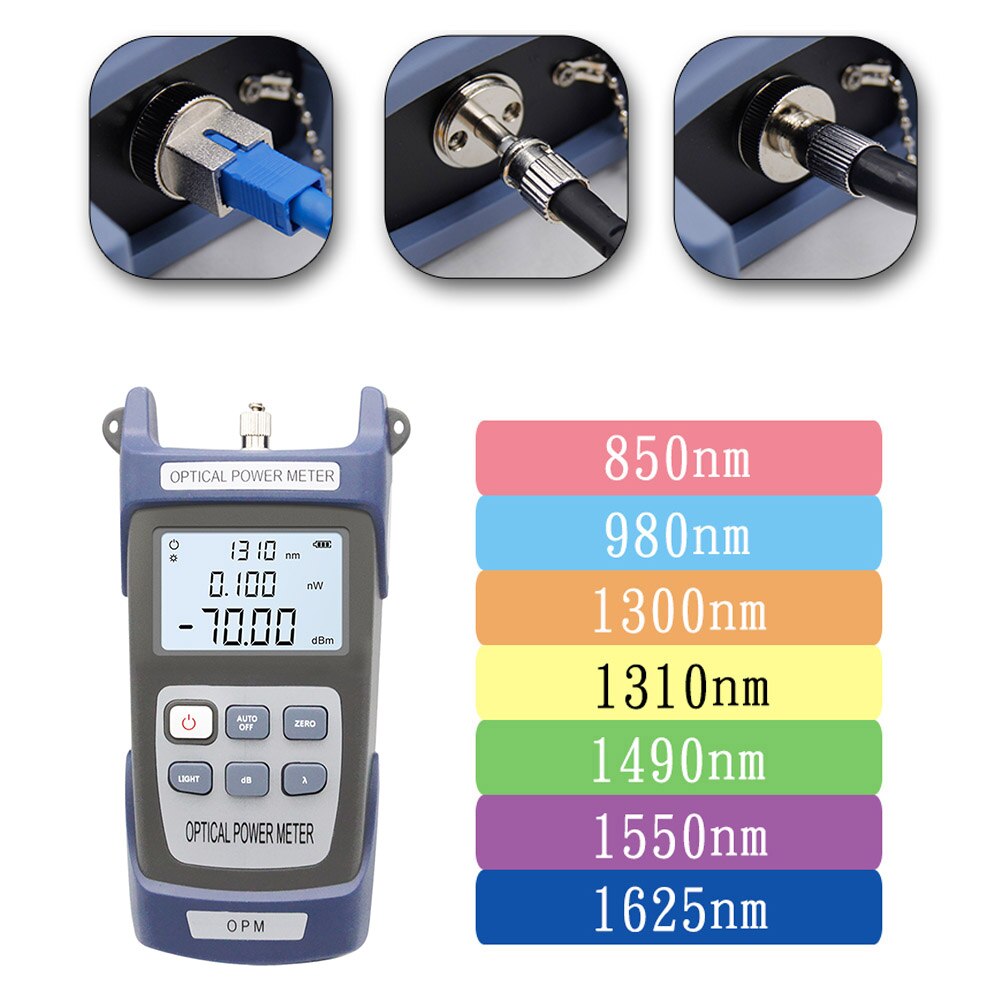 Handheld Optical Power Meter Red Fiber Light Decay Testers Fiber Optic Cable Tester Visual Fault Locator