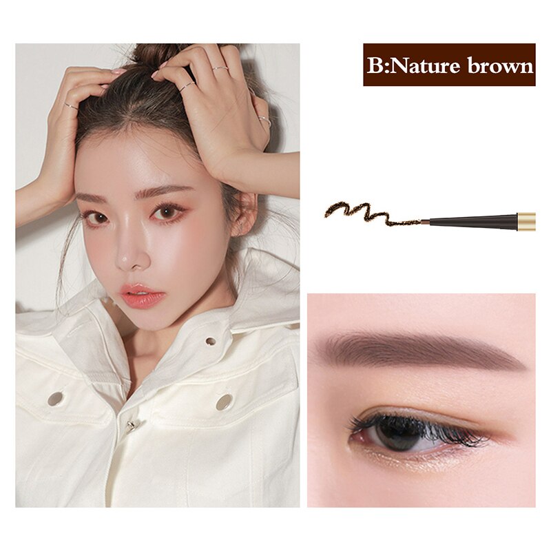 Crayon à sourcils 2 en 1 à Double extrémité, crayon à sourcils durable et étanche: B