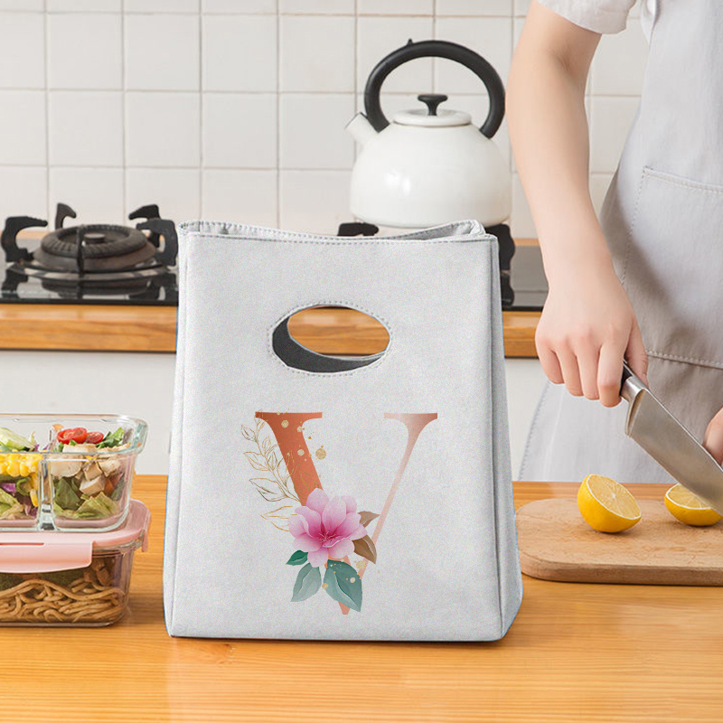 Pomarańczowy list płótno Unisex izolowana torba na Lunch torba z grubej bawełny zagęszczony Unisex wielokrotnego użytku piknik biurowy przenośna torba do przechowywania żywności: 9OrangeV