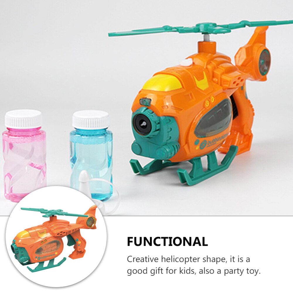 1 Set Helicopter Bubble Blower Electric Automatic Bubble Maker Battery