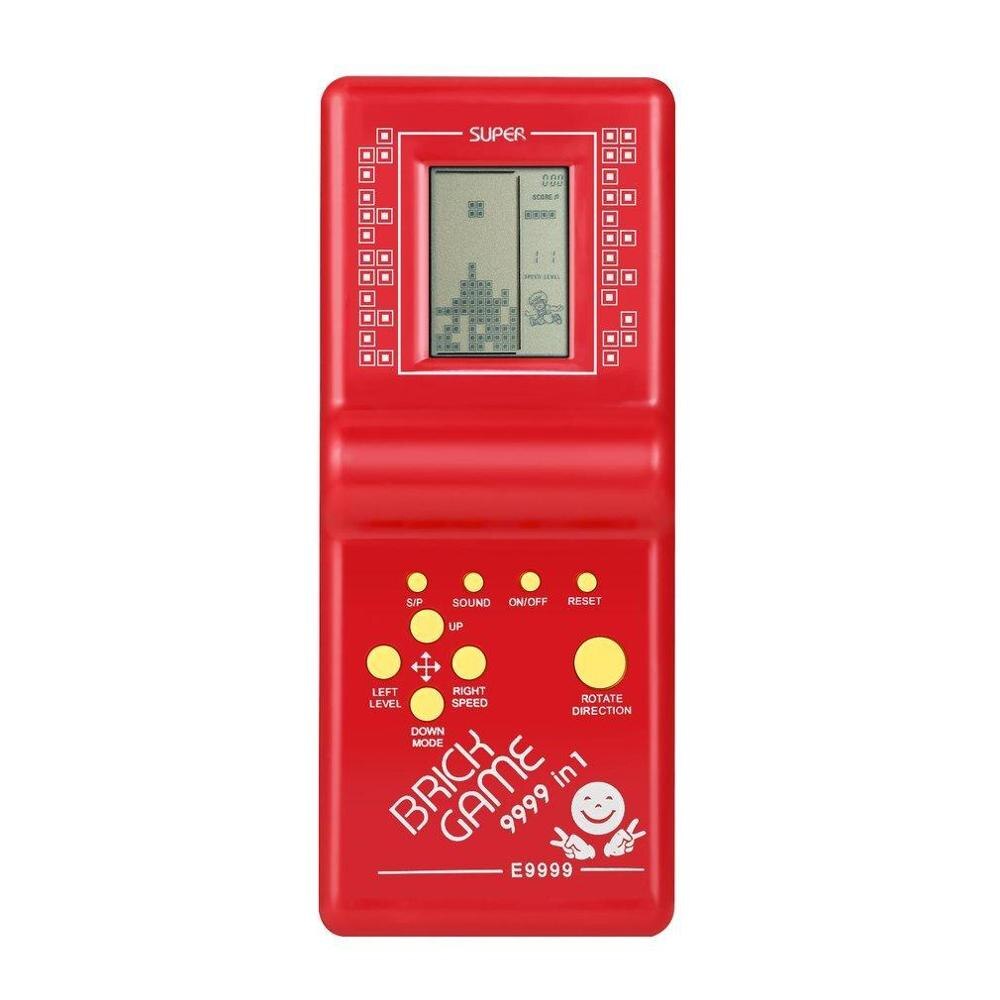 Kakbeir 6 st/mycket klassisk handhållen spelmaskin tetris tegel spel barn spelmaskin leksak med spelmusikuppspelning