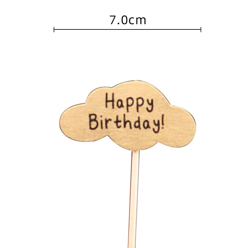 Boerderij Cake Topper Dier Koe Paard Cartoon Verjaardagsfeestje Baby Decoratie Kinderen Zonnebloem Serie Gelukkig Douche Bakken Taart: 14 Flag