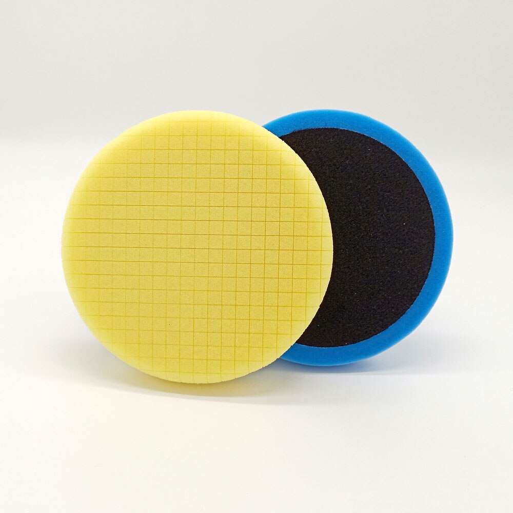 Buffing Pad 6 Inch Square Pattern Car Polishing Sponge Pad Red No Cutting Foam waxing pad for Auto Car Polisher Tools: Yellow 1PC