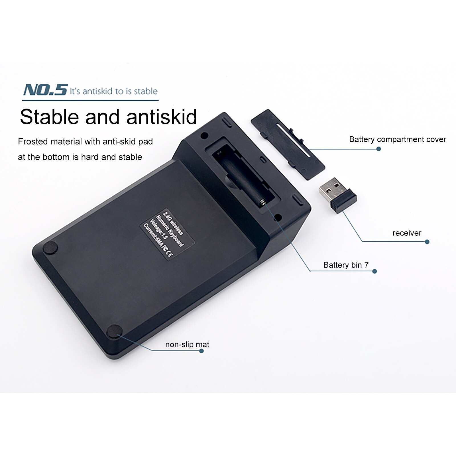 Number Keyboards Wireless Computer Keyboard 2.4G 18 Keys Numeric Keypad Cordless Digital Keyboards For PC Laptop Desktop Office