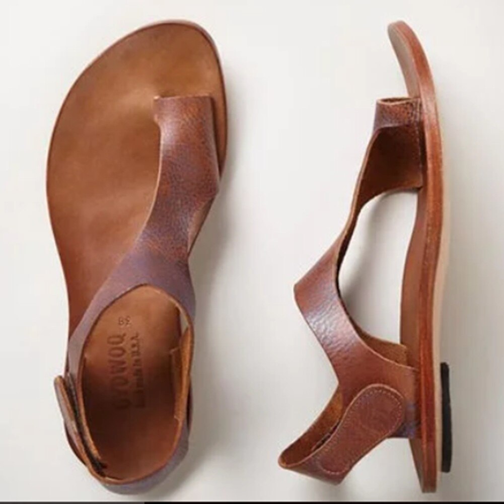 PU Leather Sandals Women Bohemian  Flat Shoes Woman Large Size Casual Shoes s Shoes