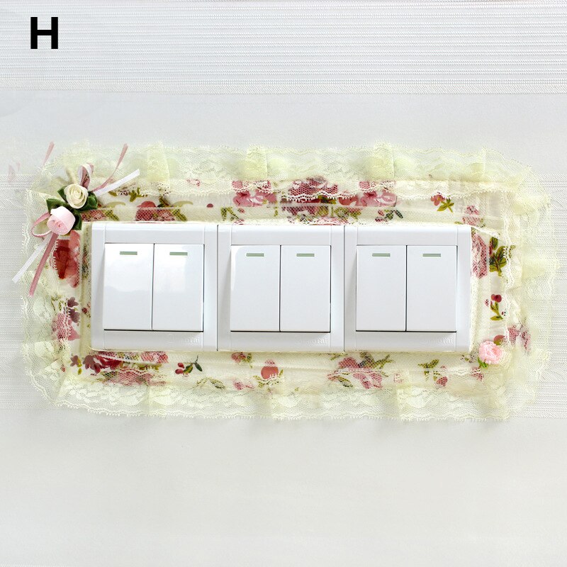 Cute Lace Switch Sticker Light Switch Protective Cover on-off Switch Wall Dustproof European Light Switch Covers Decoration: H