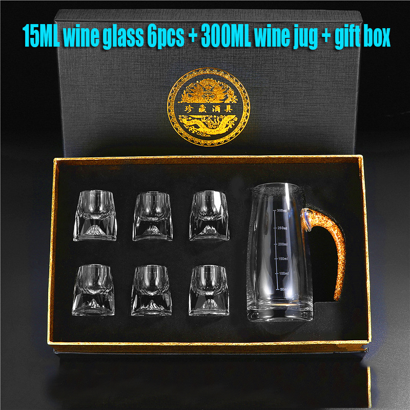 Diamond Face Jinshan Liquor Cup Crystal Glass Dispenser Household Small Sip Cup Liquor Cup Liquor Cup Bar