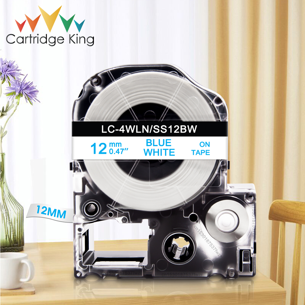 6/9/12mm Replace for Epson Label Tape SS12KW SS9KW SS6KW ST12KW LK-4WBN Compatible for Espon LW-300 LW-400 LW-600P LW-700 Maker