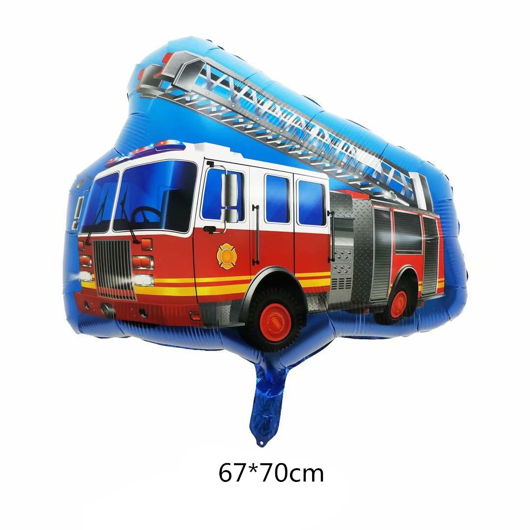 Cartoon Auto Ballon Engineering Fahrzeug Bagger Kran Gabelstapler truckchildren der geburtstag party dekorationen Spielzeug Ballons: Fire truck