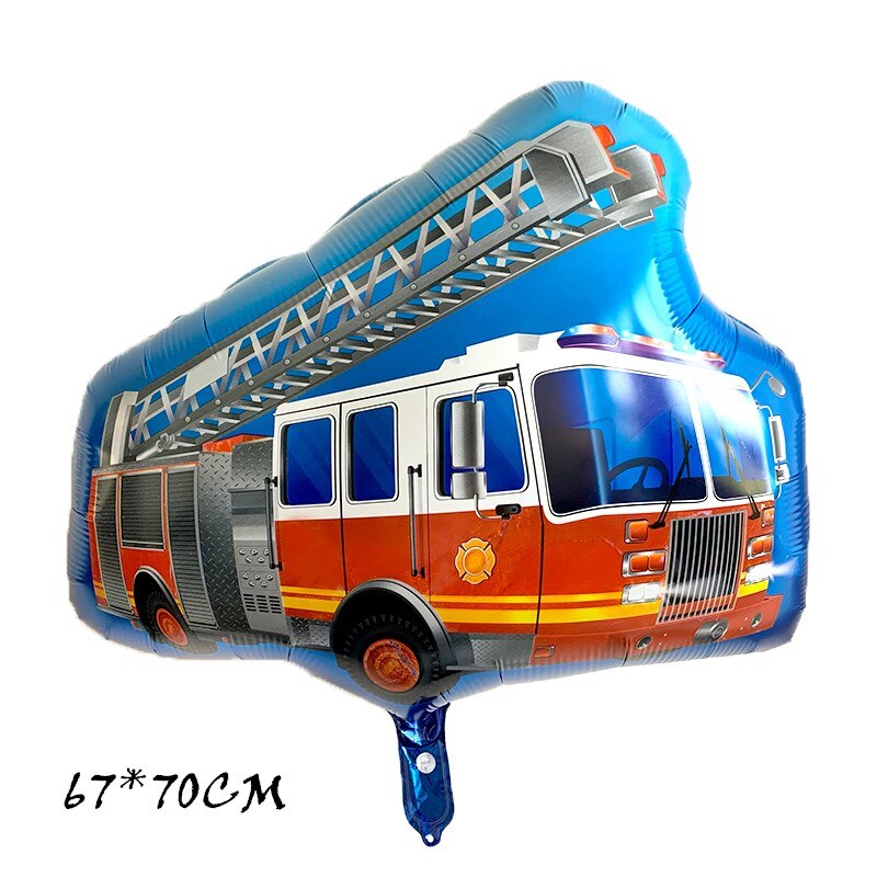 Bricolage dessin animé voiture ballons camion de pompier voiture Train feuille ballon Ambulance Globos enfants fête d'anniversaire décorations enfants balles: Olive