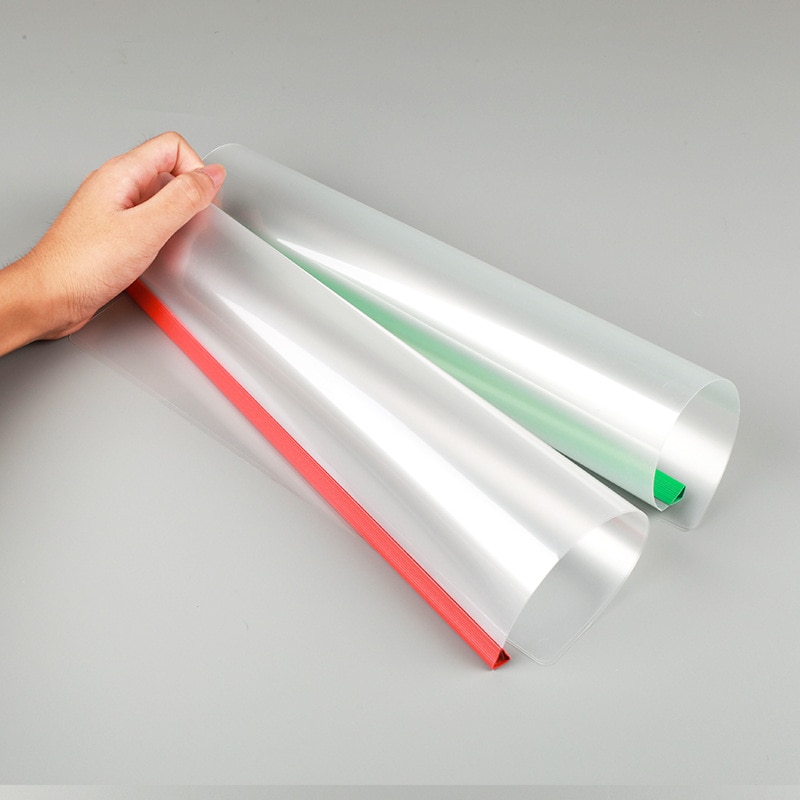 10pcs/set A4 File Folder Sliding Bar Binder Transparent Covers Folder Classification File Folder School Office report Folder