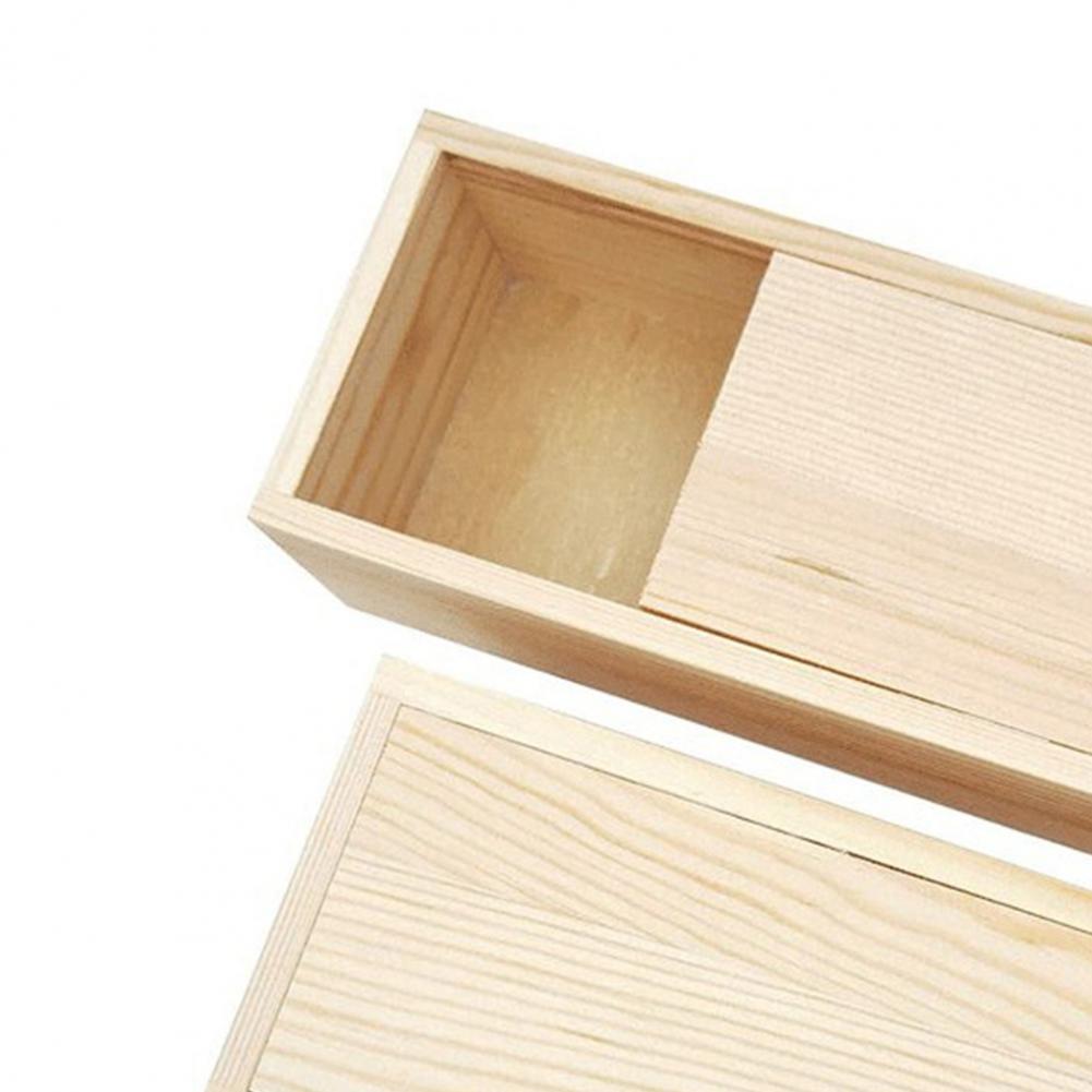 Caja de almacenamiento con tapa de cajón de madera Natural duradera, contenedor de almacenamiento hecho a mano, solución de almacenamiento de textura delicada y versátil