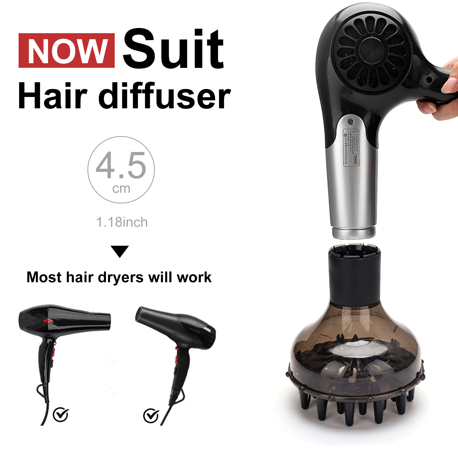 Salon Hairdryer Diffuser Tool Cover Adjustable Temperature Resistant Dispersing Drying Hair Scalable Curly Hair Fixed Styling
