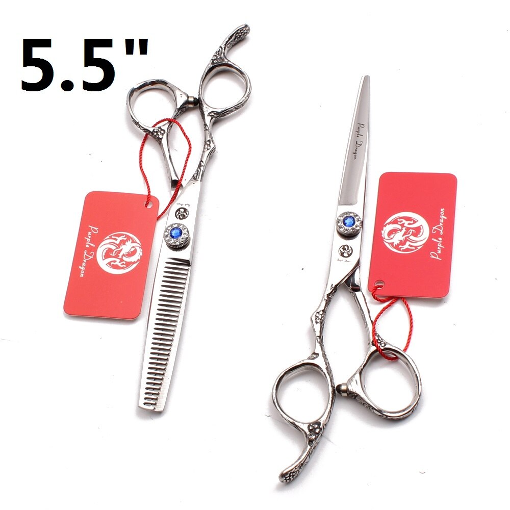 Y8212 5.5 " 6 " venstrehånds saks hår frisør frisør salon sakse klipning sakse sæt: 5.5 tommer sølv p