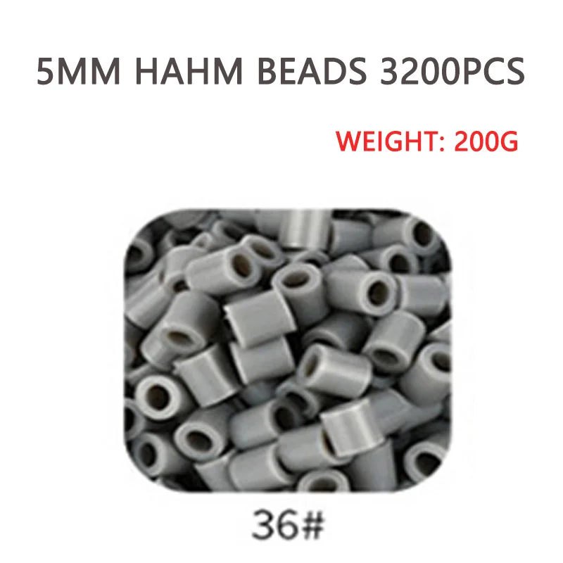 5MM Hama Beads 57 Colors For Choose Kids Education Diy Toys 100% Guarantee Perler Beads: GRAY