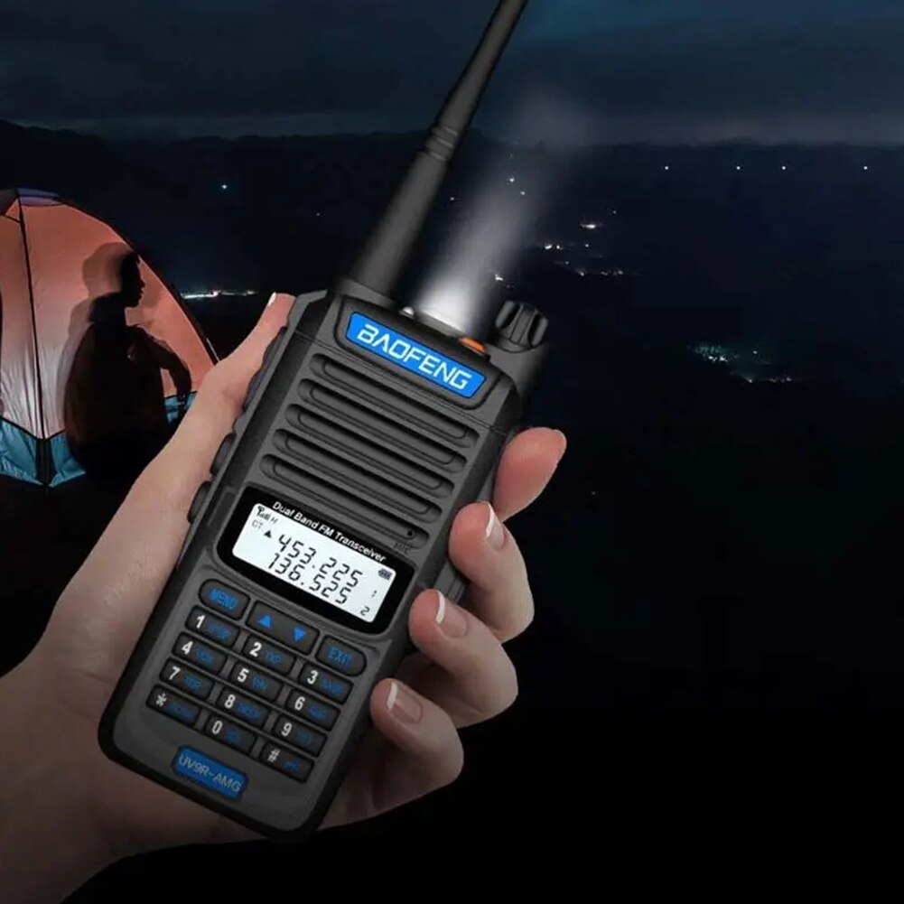 talkie-walkie 30km UV9R AMG Plus IP68 étanche UV double bande bidirectionnelle portable Radio mer terre hôtel interphone civil