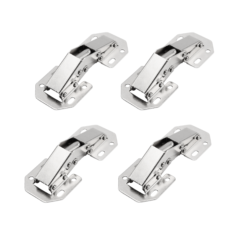 90 Degree Door Hinges No-Drilling Hole Hydraulic Buffer Hinge Kitchen Cabinet Hinges Furniture Hardware Accessories: Yellow